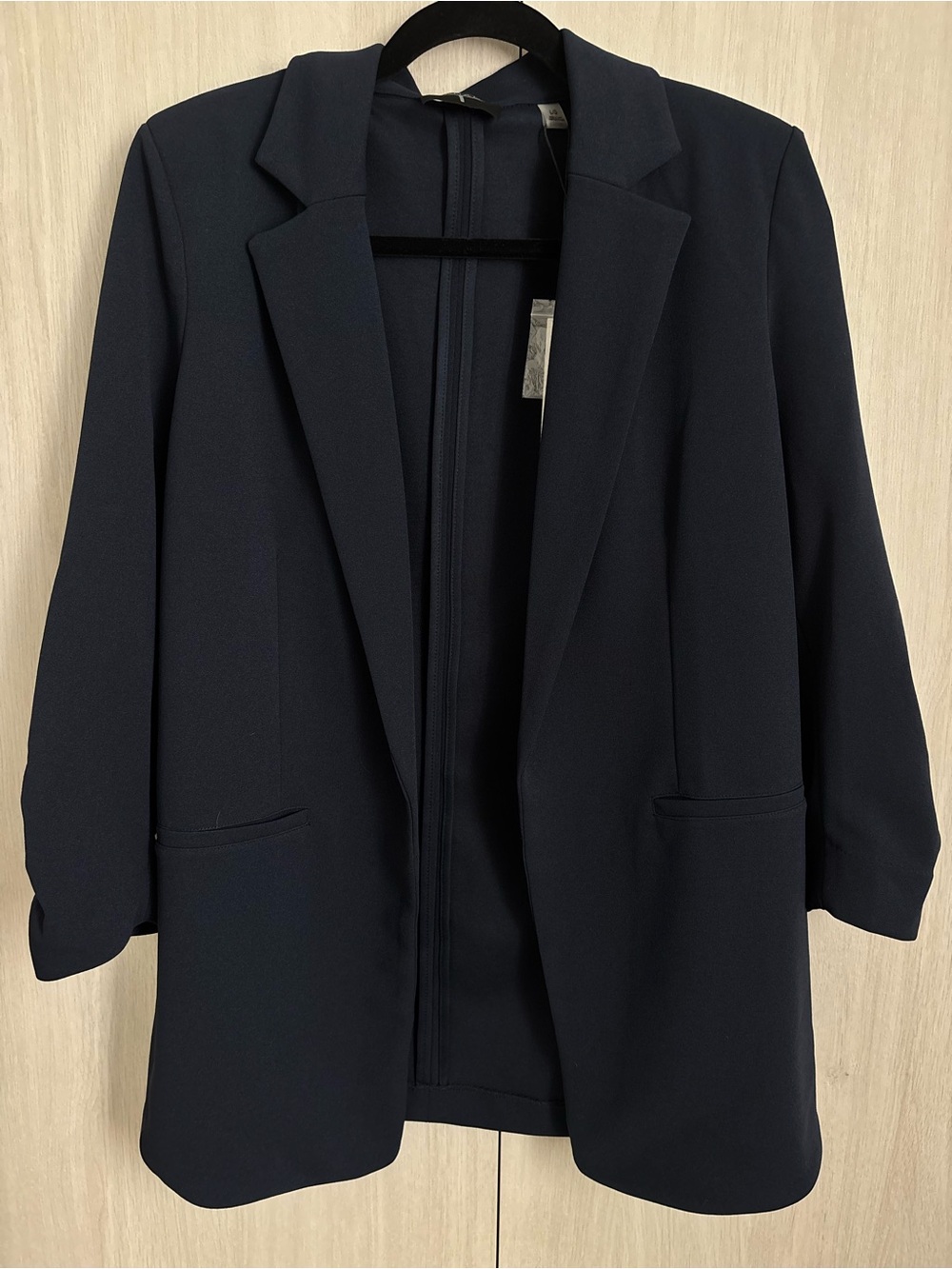 NWT Women's Navy Open-Front Blazer